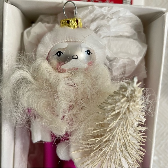 Department 56 Beaux Arts Santa Claus with Tree Glass Ornament Vintage Collectors - Picture 4 of 7